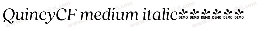 QuincyCF medium italic字体转换